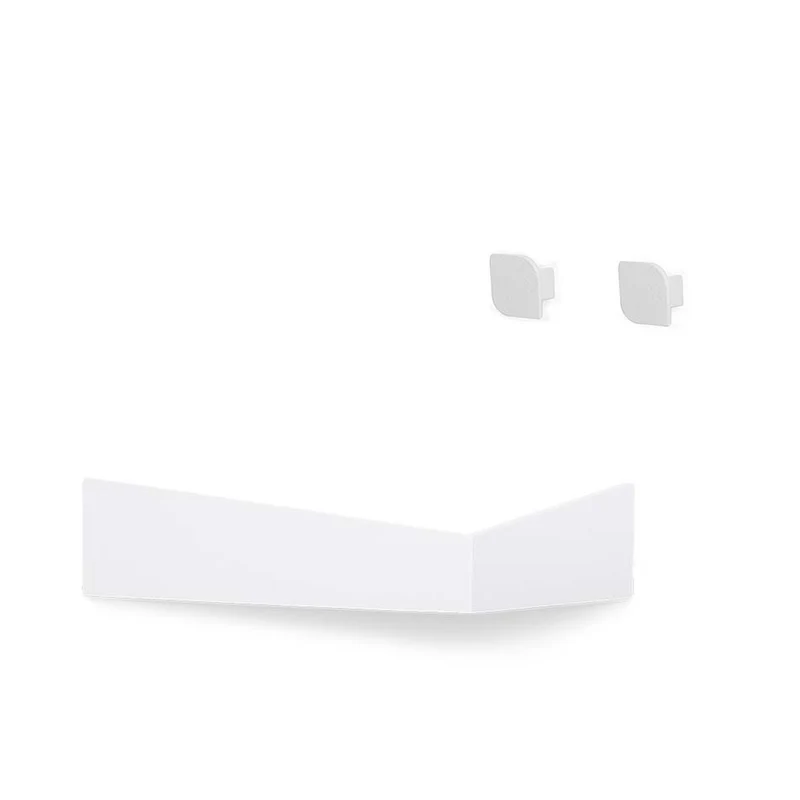 Pelican M Wall Shelf and two Cielo Wall Hooks · White