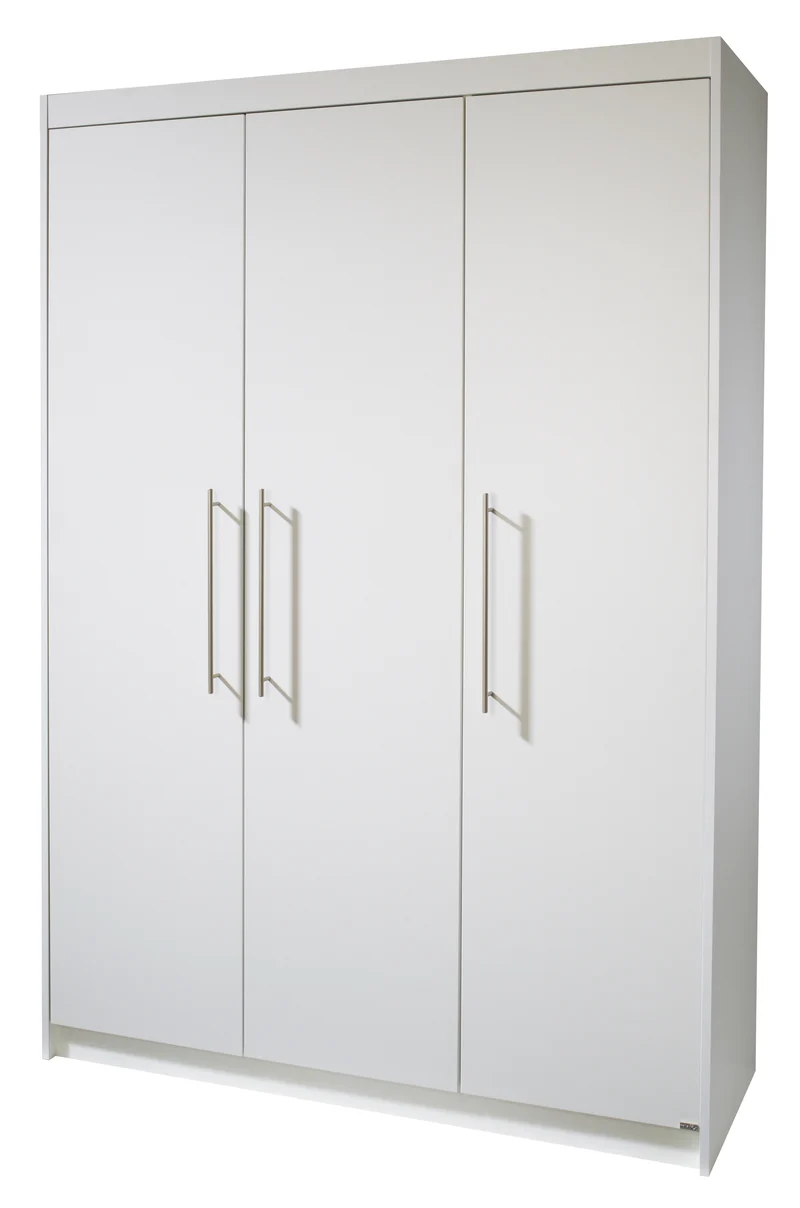 Kleiderschrank 'Maren', 3-türiger Drehtürenschrank, in 190 x 131 x 52 cm, weiß