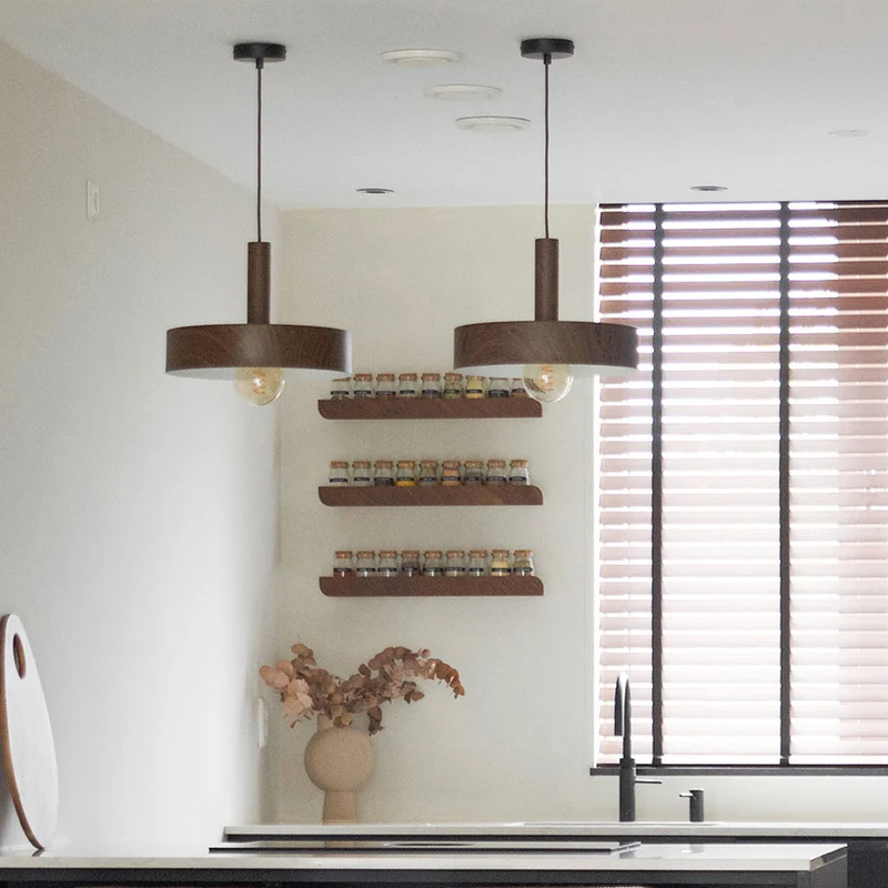 Cielo L+M Shelves and Three Hooks · Walnut