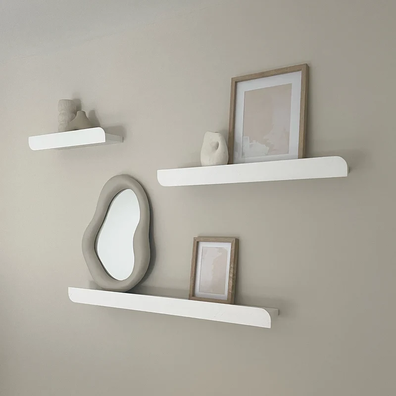 Cielo Set of Three Wall Shelves · L+M+S White