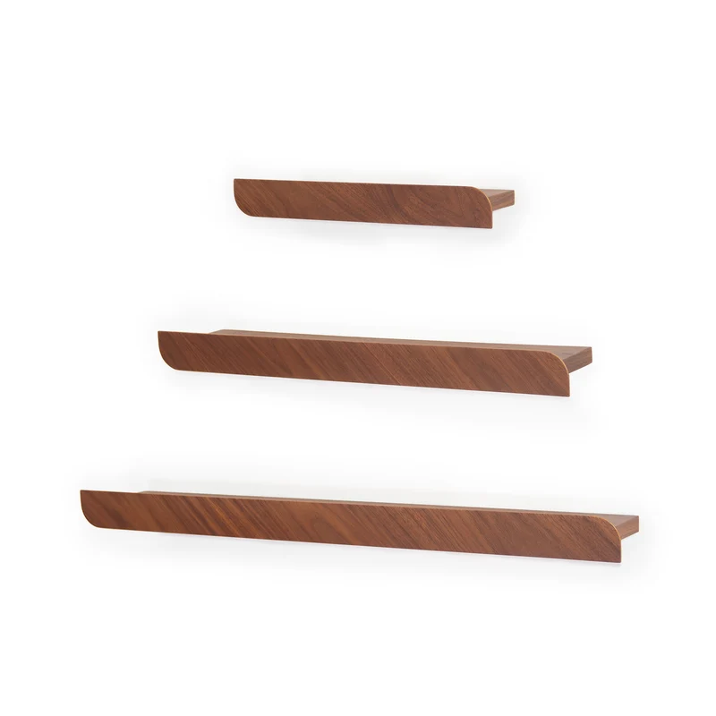 Cielo Set of Three Wall Shelves · L+M+S Walnut