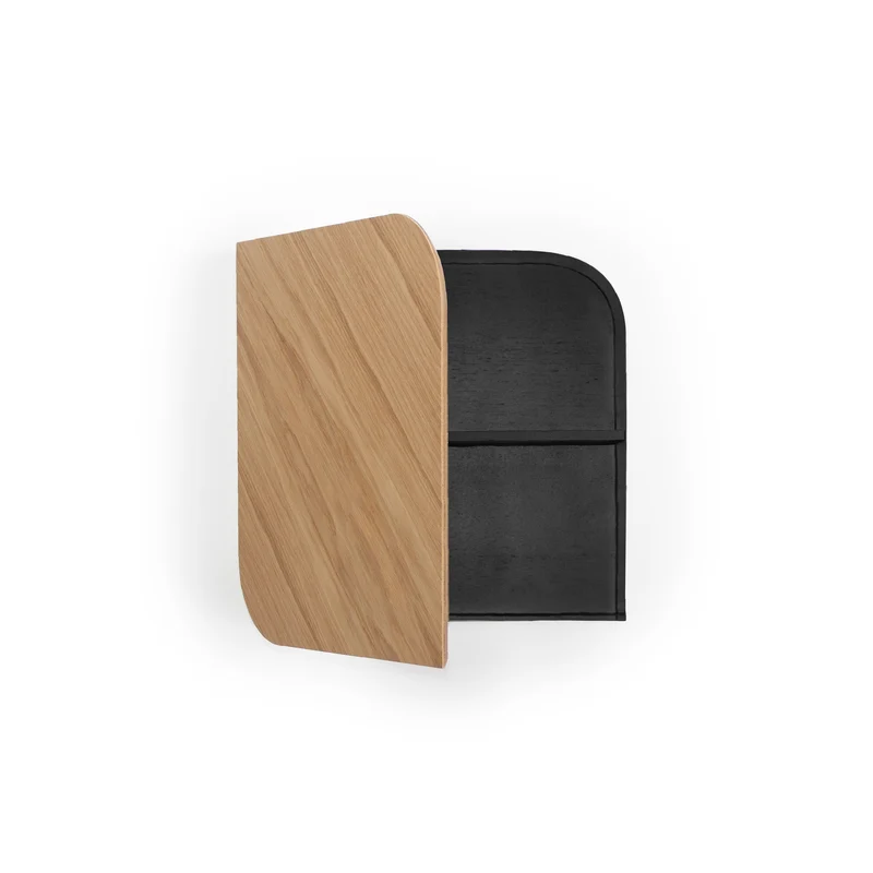 Cielo Wall Cabinet · Oak & Black