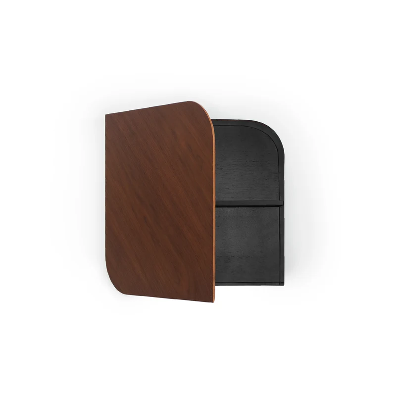 Cielo Wall Cabinet · Walnut & Black