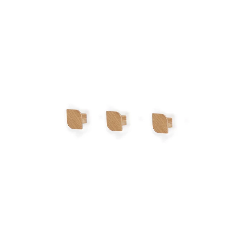 Cielo Set of Three Wall Hook · Small Oak