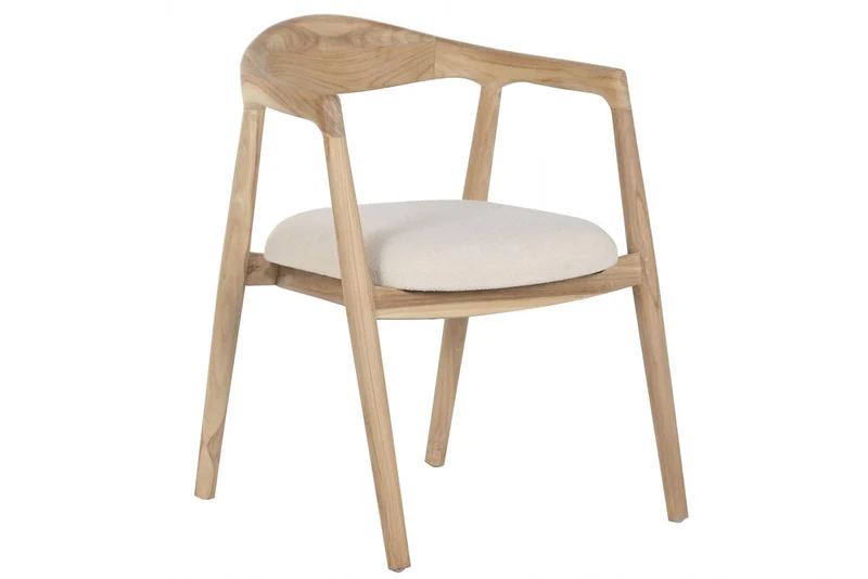 SILLA TECA POLIESTER 61X57X77 NATURAL