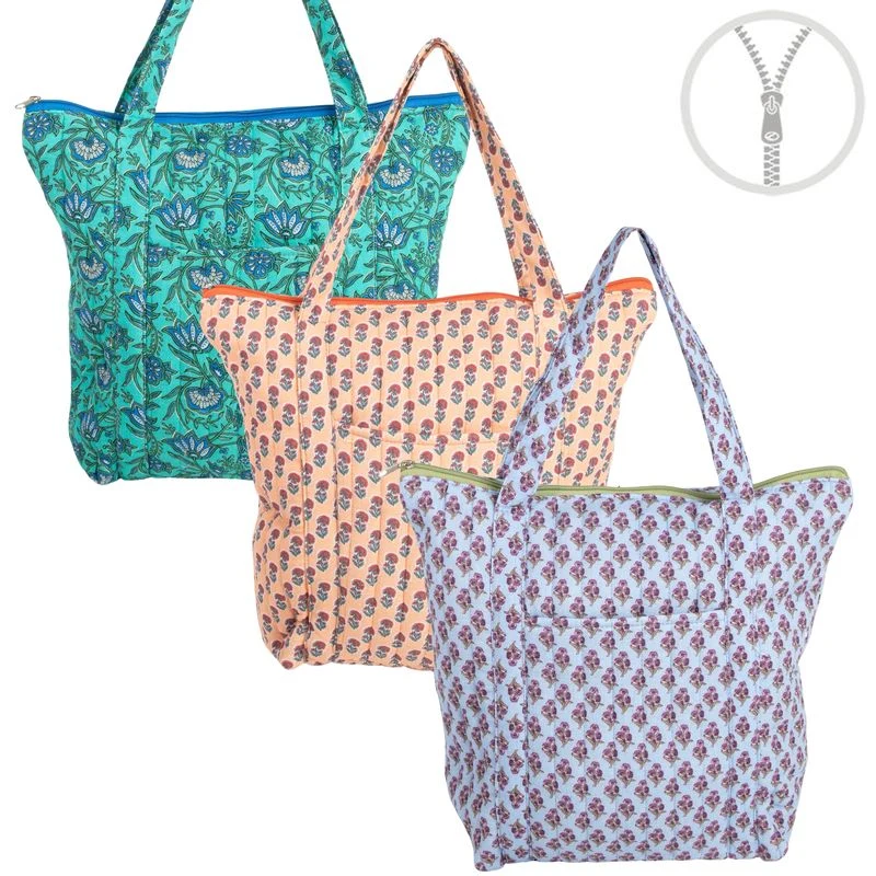 BOLSO ALGODON CON CREMALLERA