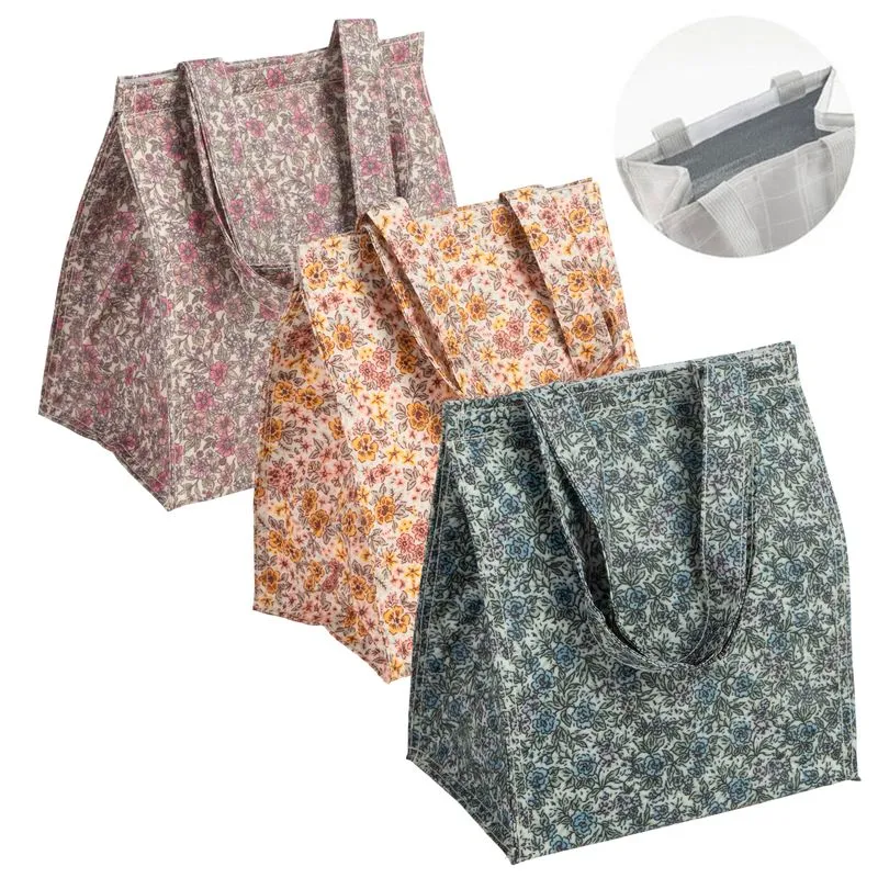 BOLSA ISOTERMICA PORTA ALIMENTOS FLORES
