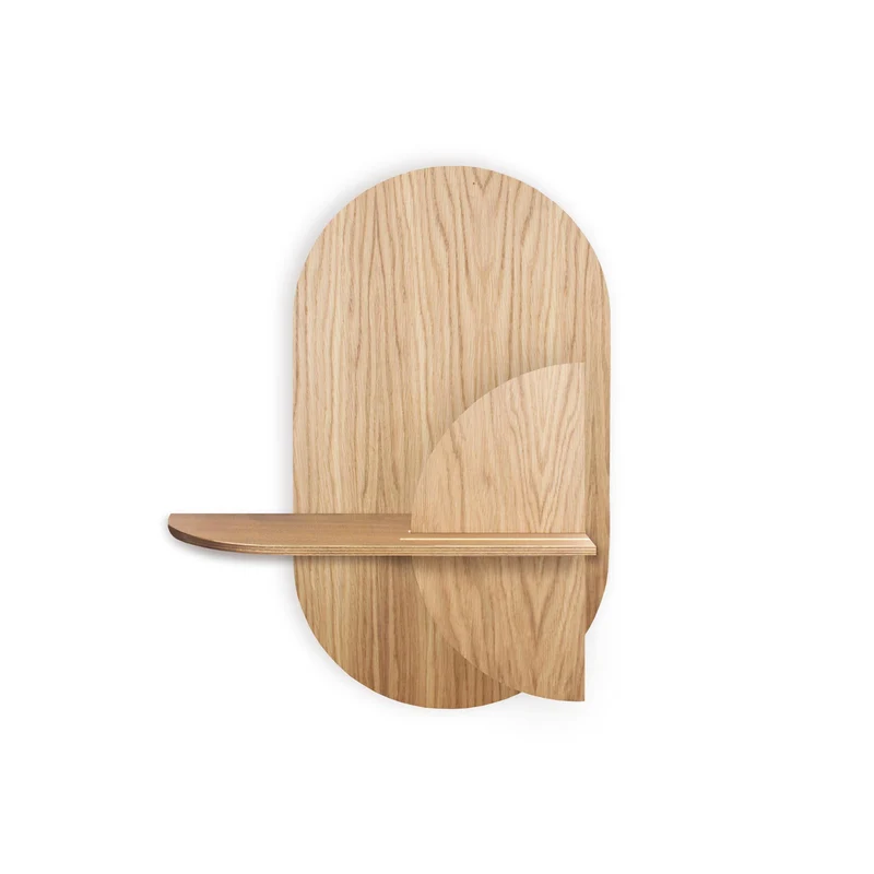Alba Floating Wall Shelf · Oak Oval