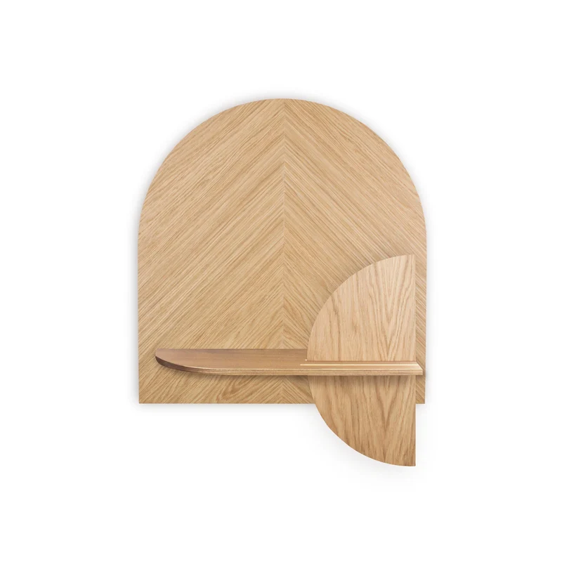 Alba Floating Wall Shelf · Oak Herringbone