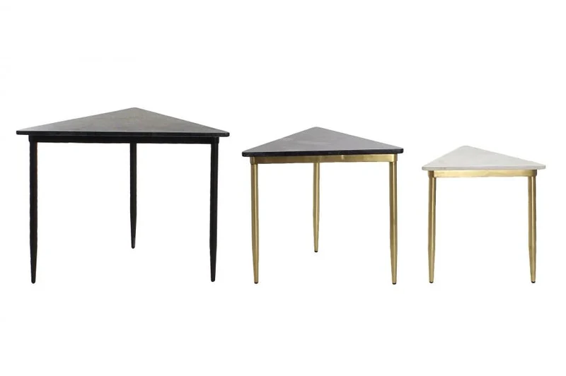 MESITA AUXILIAR SET 3 MARMOL 68X46,5X53 MESDA AUXI