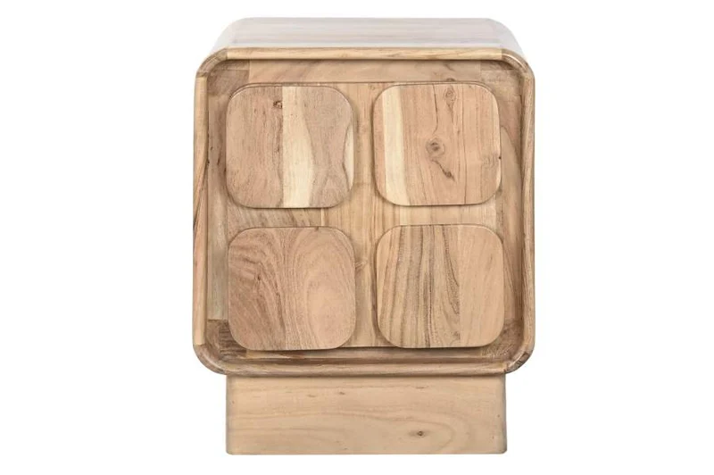 MESITA DE NOCHE ACACIA MDF 40X40X50 NATURAL