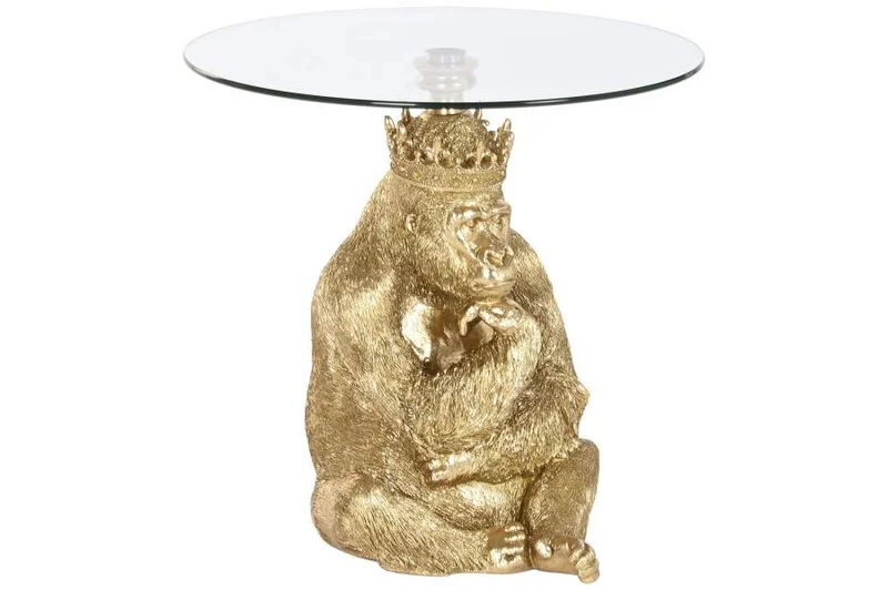 MESITA AUXILIAR RESINA CRISTAL 60X60X59 GORILA