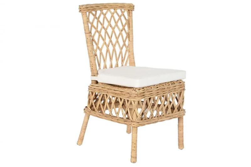 SILLA RATAN 47X58X90 CON COJIN NATURAL