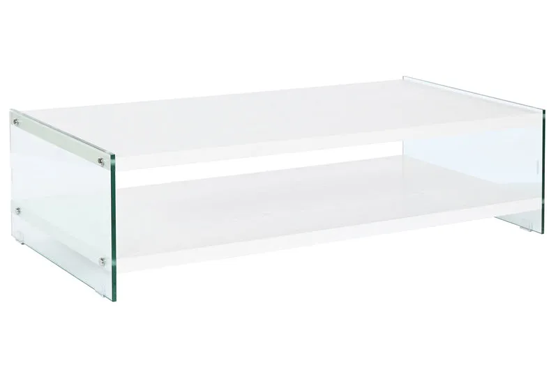 MESA CENTRO CRISTAL MDF 130X65X35,5 TEMPLADO