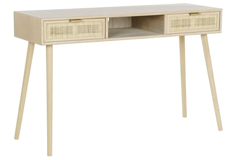 CONSOLA PAULOWNIA MDF 120X42,5X78 REJILLA NATURAL