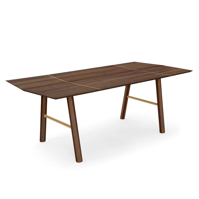 Savia Dining Table · Dark wood & gold details