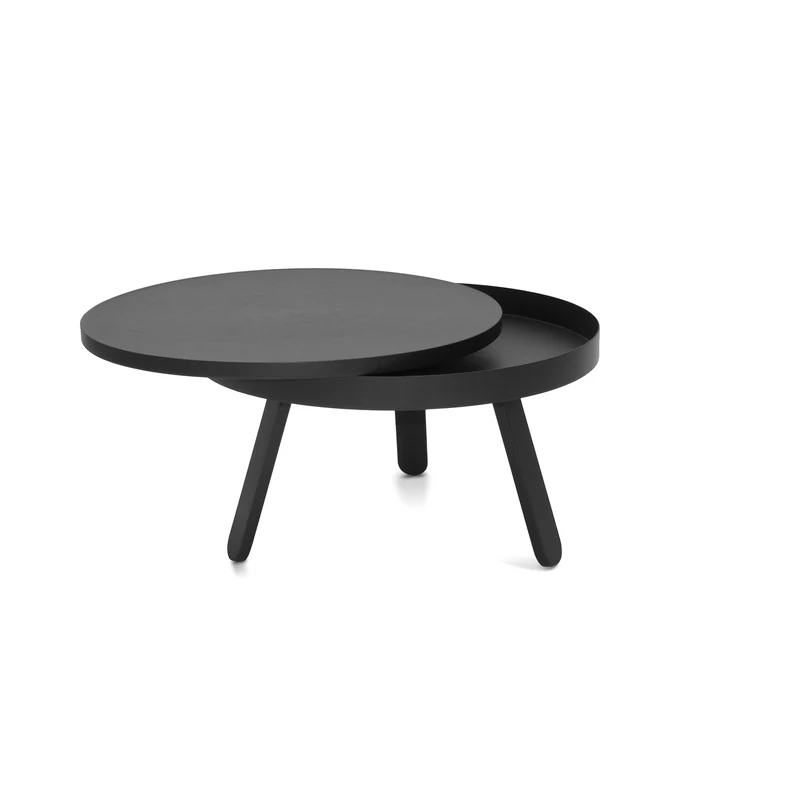 Batea M Round Storage Coffee Table · Black
