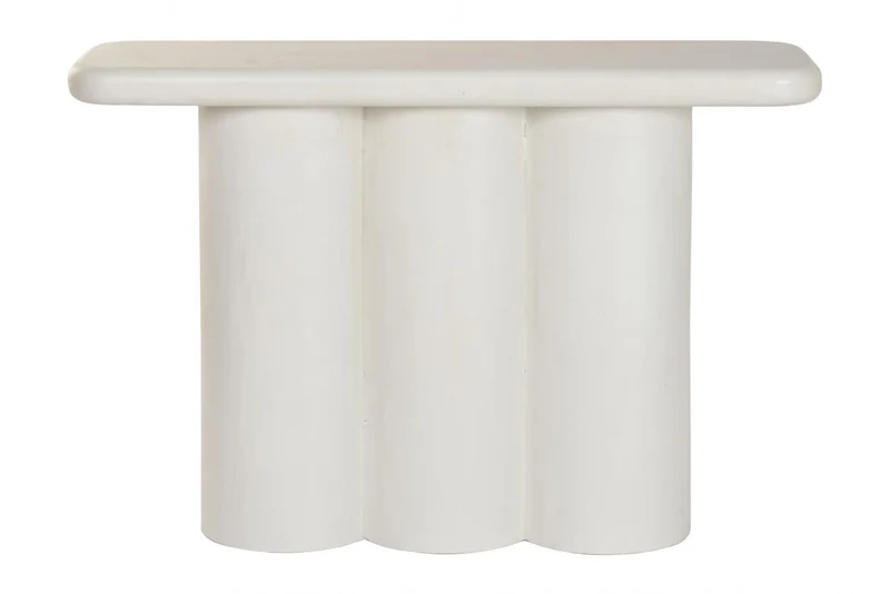 CONSOLA RESINA MDF 120X38X80 RUGOSO BLANCO