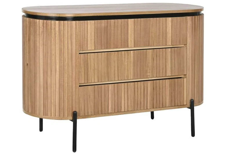 COMODA PAULOWNIA METAL 110X39X70 NATURAL