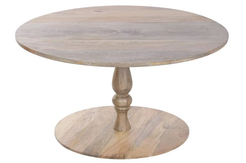 MESA REDONDA COMEDOR MANGO 120X120X76 NATURAL