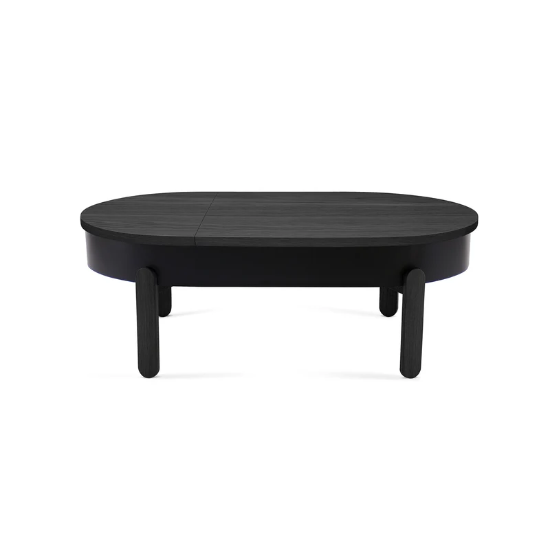 Batea L Oval Storage Coffee Table · Black