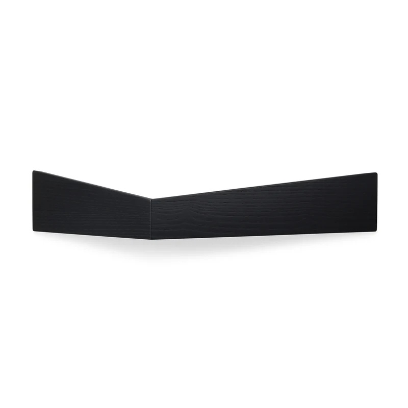 Pelican Wall Shelf with Hidden Hooks · Large Black