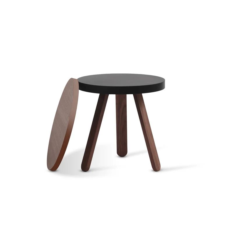 Batea S Tray Table · Walnut & Black