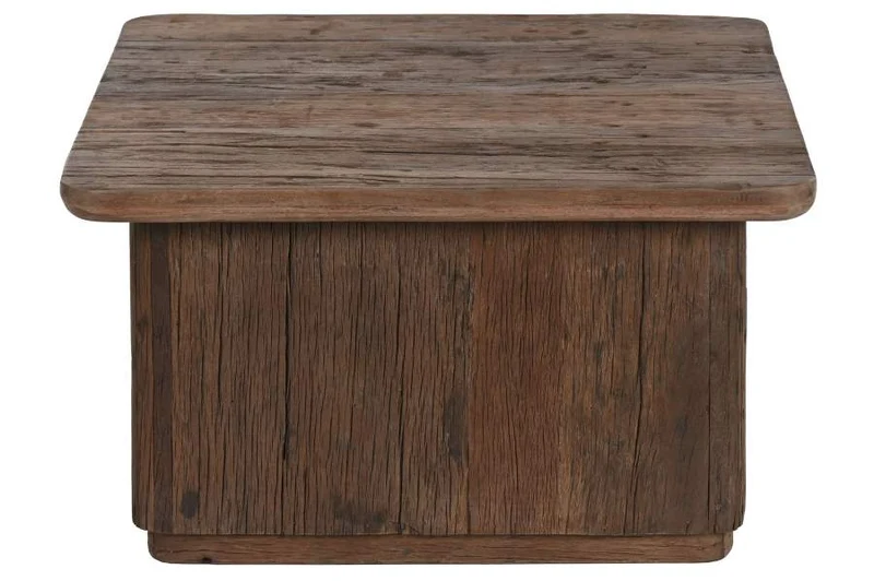 MESA CENTRO MADERA RECICLADA 70X70X39 MARRON