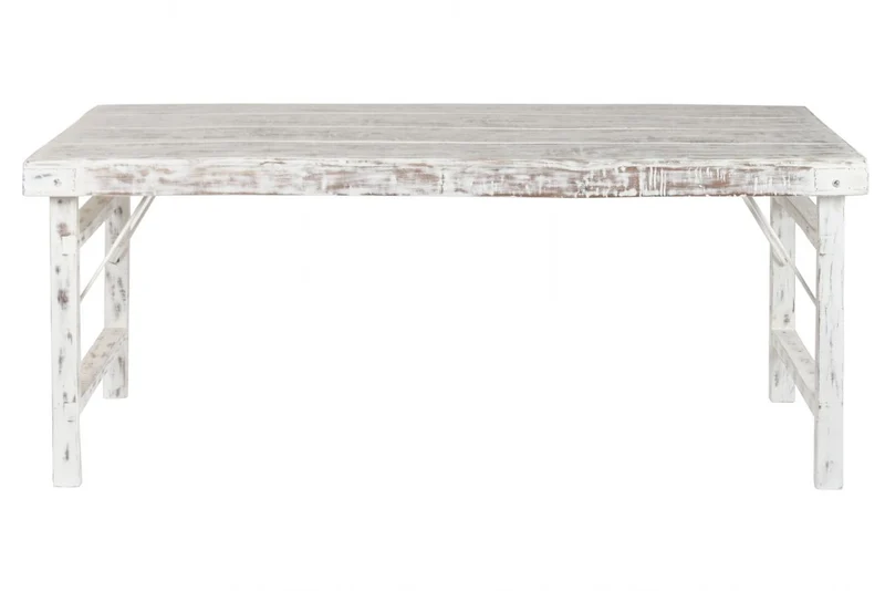 MESA COMEDOR PLEGABLE MADERA RECICLADA 180X90X76 P