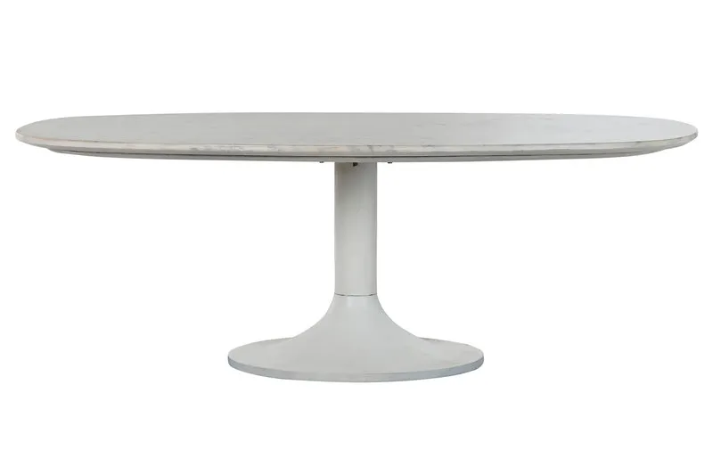 MESA CENTRO METAL MARMOL 120X70X39 BLANCO