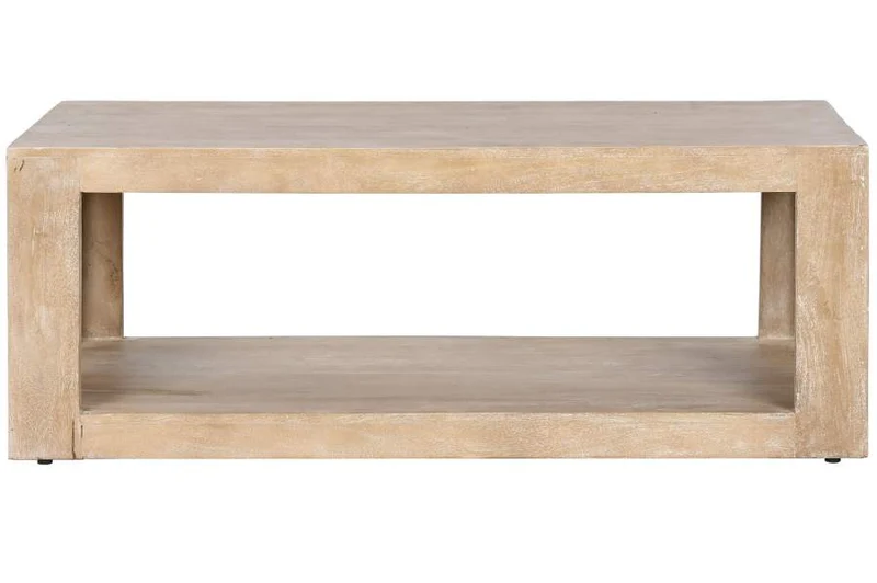 MESA CENTRO MADERA MACIZA 120X58X45 NATURAL