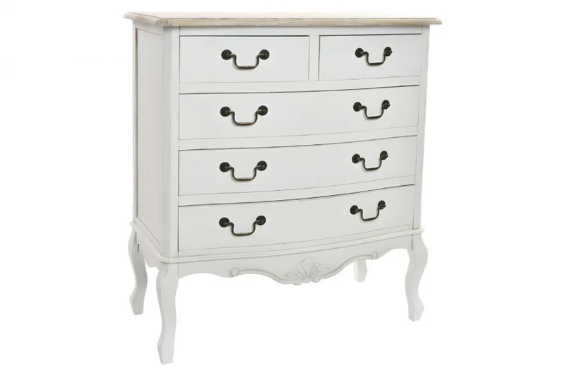 COMODA MADERA 80X40X90 NATURAL BLANCO