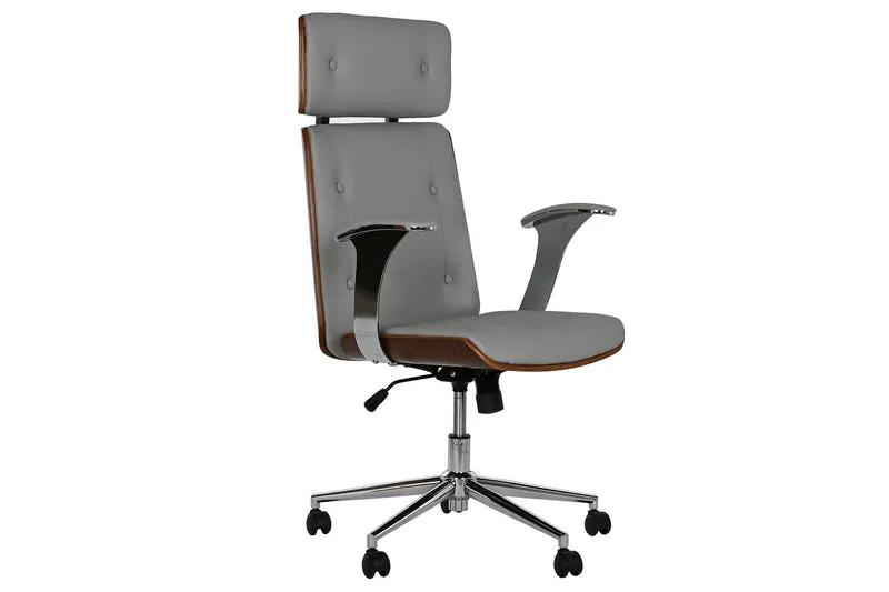SILLA PU MADERA 71X69X108,5 RUEDAS BEIGE