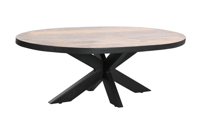 MESA CENTRO METAL MANGO 130X70X45 NATURAL