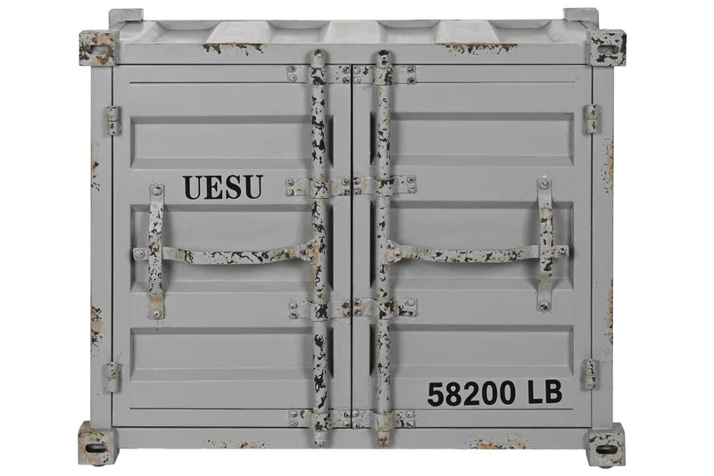 BOTELLERO METAL MDF 77X41X64 CONTAINER GRIS