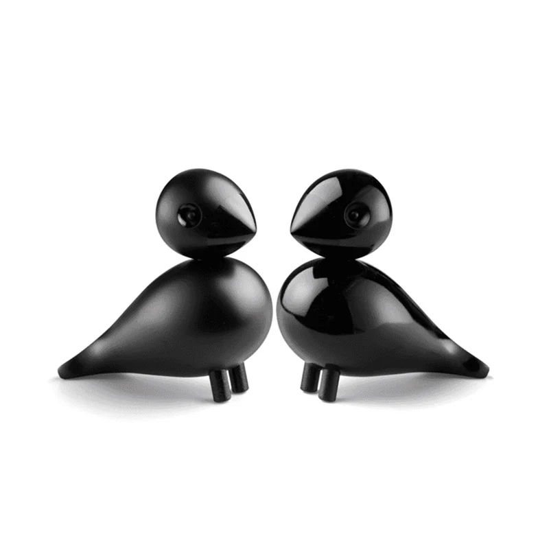 Pareja de Pájaros Negro
