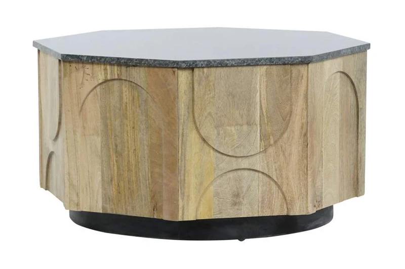 MESA CENTRO MANGO MARMOL 80X80X45