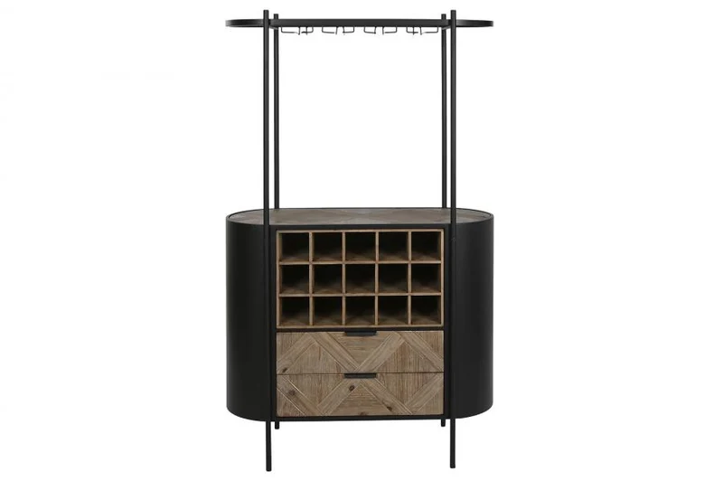 BOTELLERO ABETO METAL 90X36X150 NEGRO