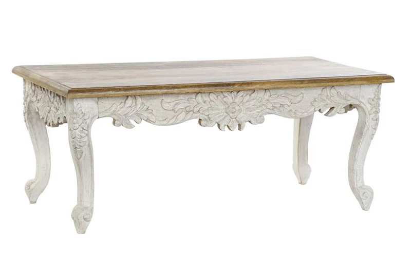 MESA CENTRO MANGO MADERA 120X61X49 PAVO REAL