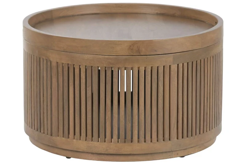 MESA CENTRO MANGO 76X76X46 BANDEJA MARRON