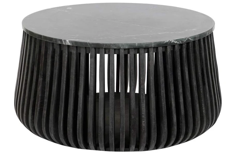 MESITA AUXILIAR MANGO MARMOL 90X90X45 NEGRO