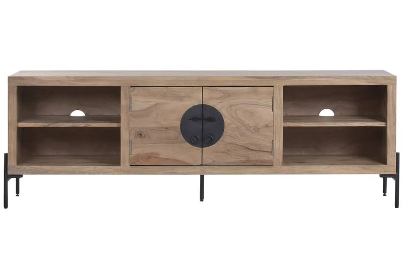 MUEBLE TV ACACIA METAL 175X40X62