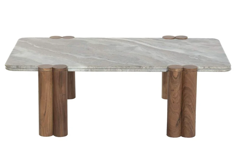 MESA CENTRO MANGO MARMOL 120X73,5X38 MARRON