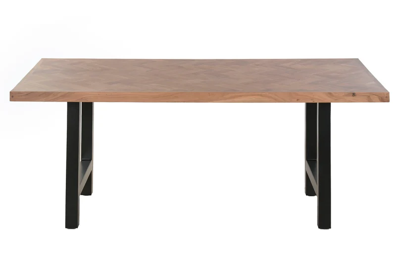 MESA COMEDOR ACACIA METAL 180X90X76 MARRON