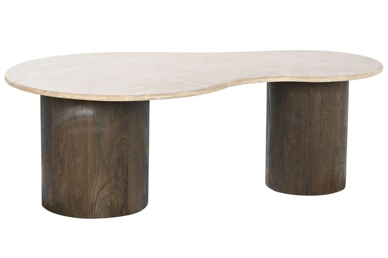 MESA CENTRO MANGO PIEDRA 120X70X53 BEIGE