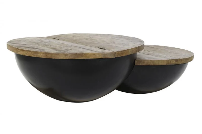 MESA CENTRO MADERA 114X76X33 MESA CAFE MADERA META