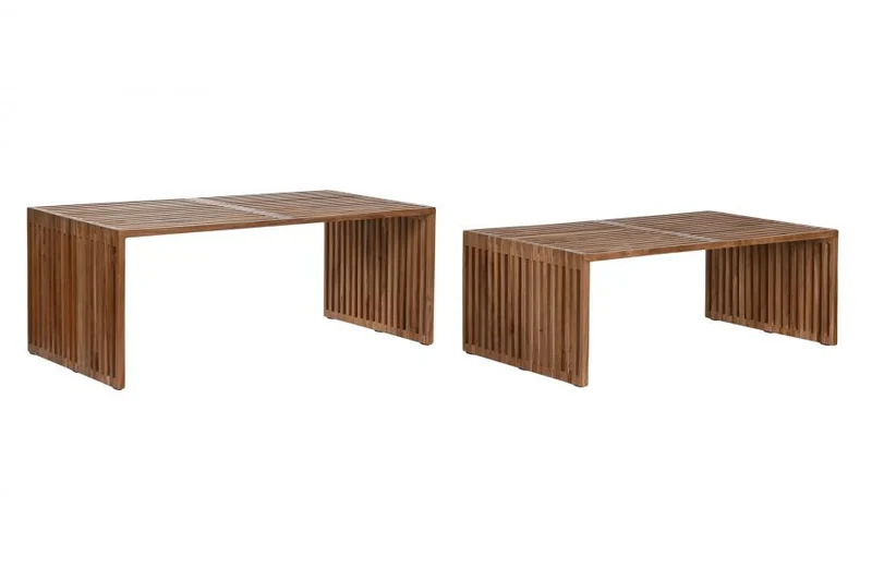 MESA CENTRO SET 2 TECA 116X60X46 NATURAL