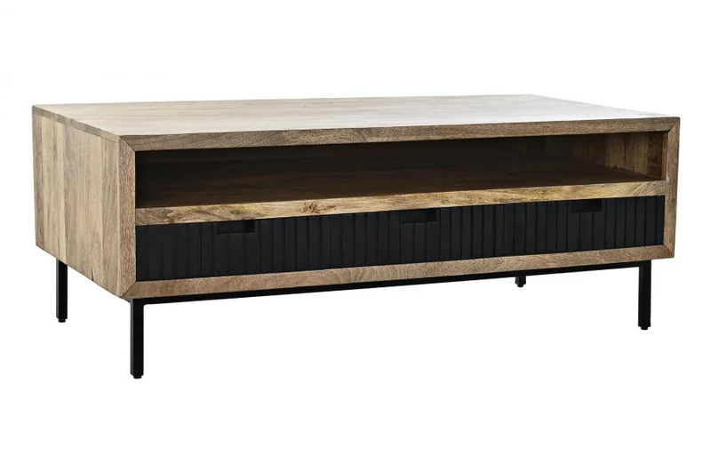 MESA CENTRO MANGO METAL 120X60X45 NEGRO