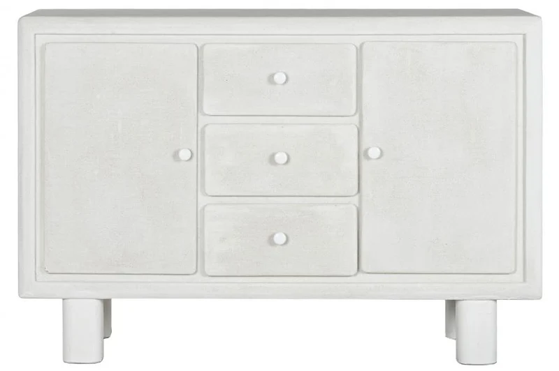 BUFFET MDF ABETO 120X38X80 RUGOSO BLANCO