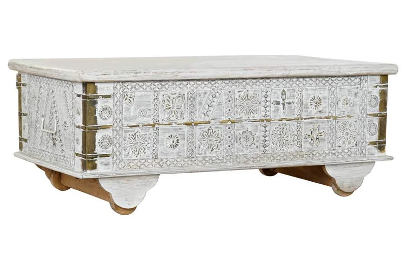 MESA CENTRO MANGO METAL 115X60X45 DECAPE BLANCO
